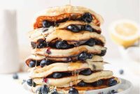 Pillowy Blueberry Ricotta Pancakes