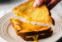 Golden Crispy Air Fryer Grilled Cheese