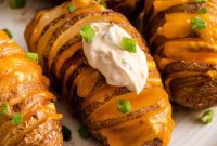 Decadent Cheesy Hasselback Potatoes