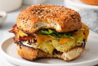 Hearty Morning Bagel Stack