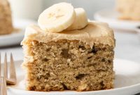 Heavenly Banana Cake with Cream Cheese Cloud