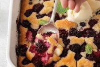 Tangy Blackberry Cream Cheese Cobbler