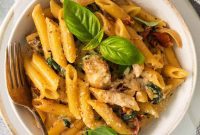 Golden Tuscan Chicken Pasta