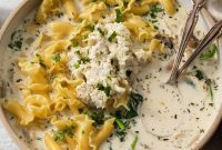 Hearty Cream Lasagna Soup