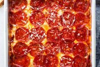 Baked Cheesy Pizza Dip with Toasted Focaccia