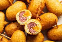 Golden Homemade Corndog Bites