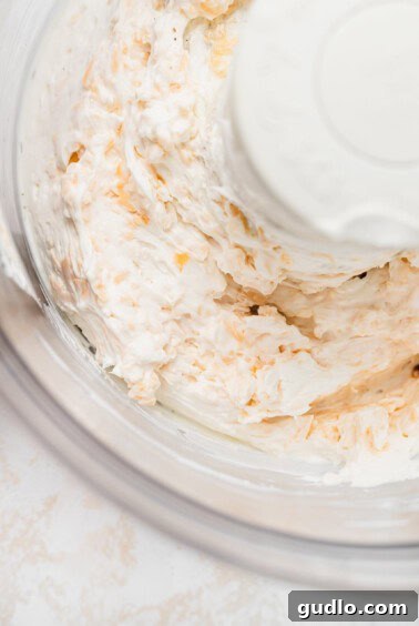 whipped cream in a food processor.