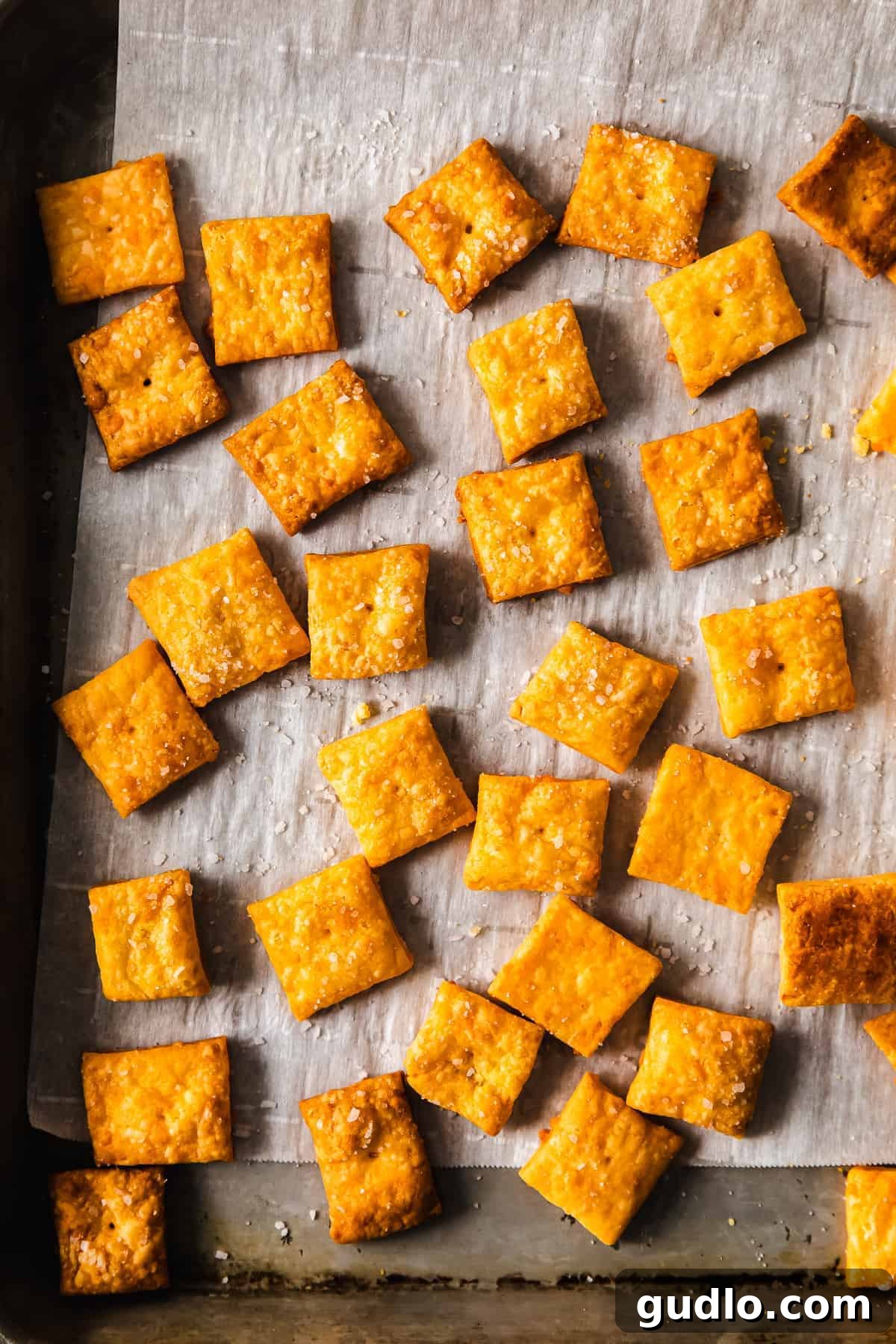 Crunchy, perfect homemade Cheez Its only require a few ingredients -- including real cheddar cheese! Learn how to make them in this post. A baking sheet filled with perfectly golden-brown homemade Cheez-Its, fresh from the oven.