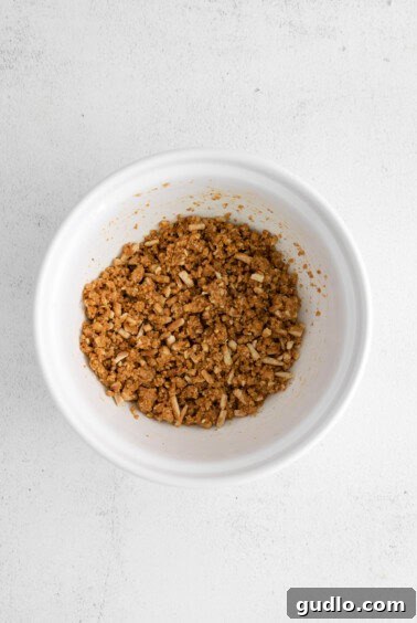 Strawberry cream cheese granola mixture for the pie crust.