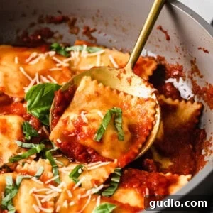 Three Cheese Ravioli on a plate