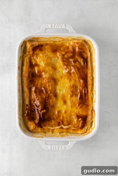 Homestyle Chicken Pot Pie Bake 6 Hot and bubbly chicken pot pie casserole fresh from the oven, with a perfectly golden crust.