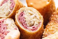 Reuben Remix Egg Rolls